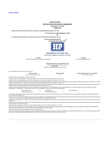 Thumbnail Helmerich & Payne

 10-K Annual Report 2024