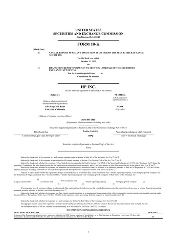 Thumbnail HP 10-K Annual Report 2021