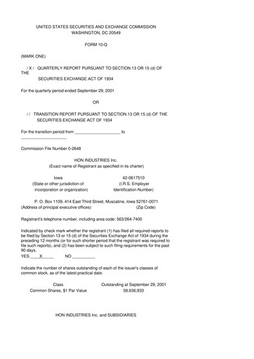 Thumbnail HNI Corporation
 10-Q Quarterly Report FY 