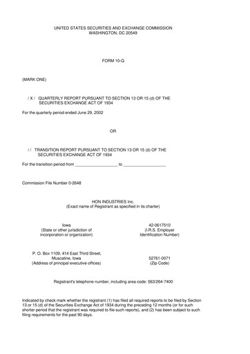 Thumbnail HNI Corporation
 10-Q Quarterly Report FY 