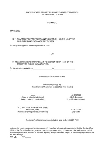 Thumbnail HNI Corporation
 10-Q Quarterly Report FY 