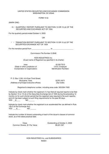 Thumbnail HNI Corporation
 10-Q Quarterly Report FY 