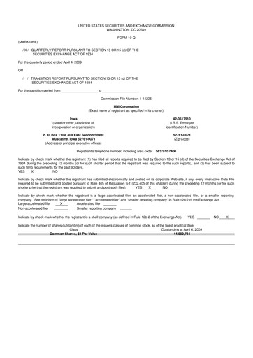 Thumbnail HNI Corporation
 10-Q Quarterly Report FY 
