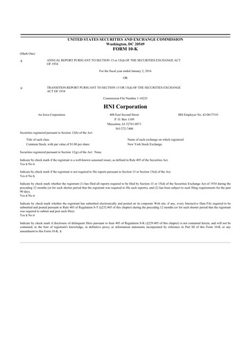 Thumbnail HNI Corporation
 10-K Annual Report 2015