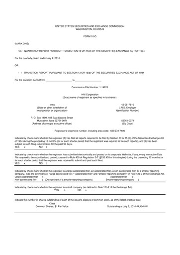 Thumbnail HNI Corporation
 10-Q Quarterly Report FY2016 