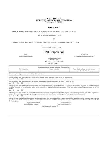 Thumbnail HNI Corporation
 10-K Annual Report 2021