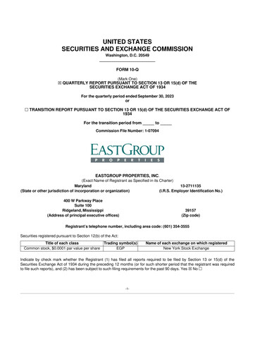 Thumbnail EastGroup Properties 10-Q Quarterly Report FY2023 