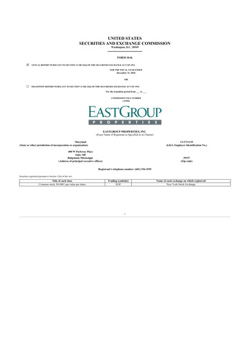 Thumbnail EastGroup Properties 10-K Annual Report 2024