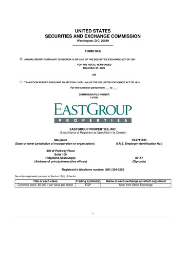 Thumbnail EastGroup Properties 10-K Annual Report 2025