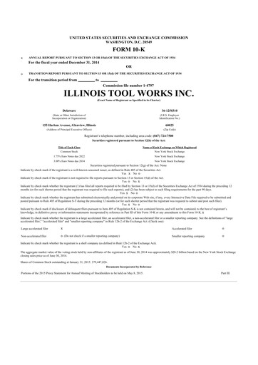 Thumbnail Illinois Tool Works  10-K Annual Report 2014