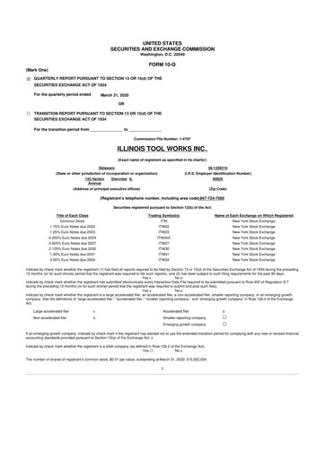Thumbnail Illinois Tool Works  10-Q Quarterly Report FY2019 
