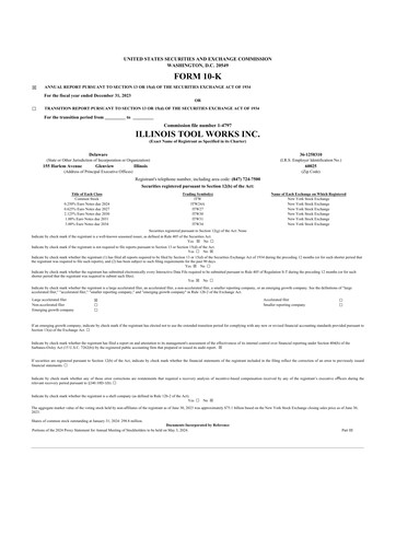 Thumbnail Illinois Tool Works  10-K Annual Report 2023
