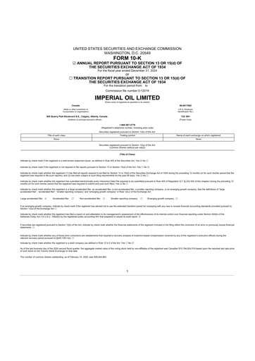 Thumbnail Imperial Oil
 10-K Annual Report 2024