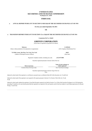 Thumbnail Griffon Corporation
 10-K Annual Report 2014