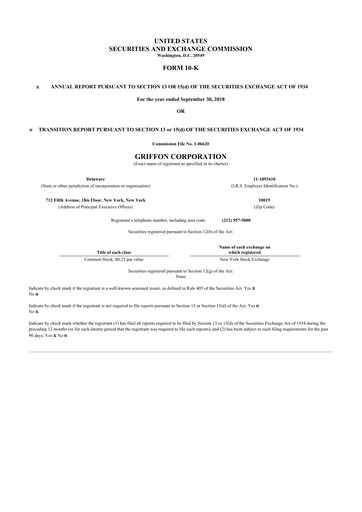 Thumbnail Griffon Corporation
 10-K Annual Report 2018