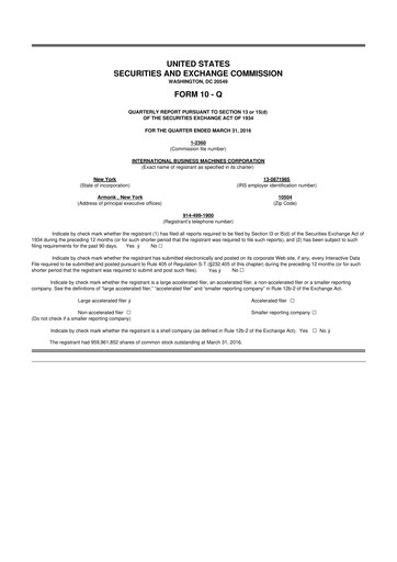 Thumbnail IBM 10-Q Quarterly Report FY2016 