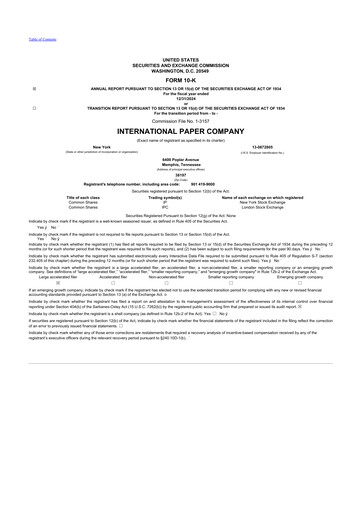 Thumbnail International Paper
 10-K Annual Report 2024