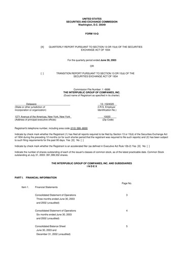 Thumbnail The Interpublic Group of Companies 10-Q Quarterly Report FY 
