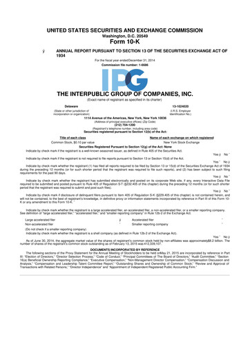 Thumbnail The Interpublic Group of Companies 10-K Annual Report 2014