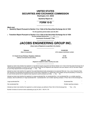 Thumbnail Jacobs Engineering 10-Q Quarterly Report FY2012 