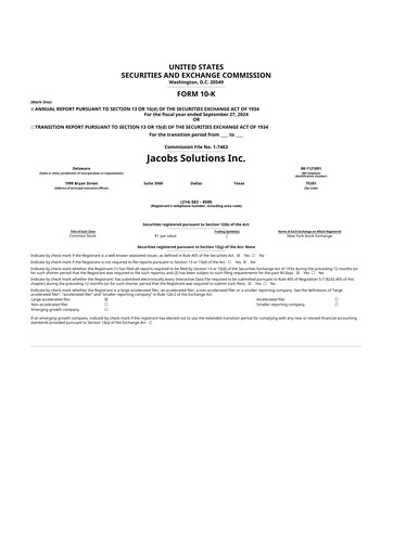 Thumbnail Jacobs Engineering 10-K Annual Report 2024