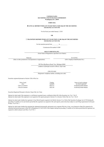 Thumbnail Kelly Services
 10-K Annual Report 2020