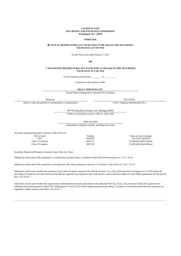 Thumbnail Kelly Services
 10-K Annual Report 2021