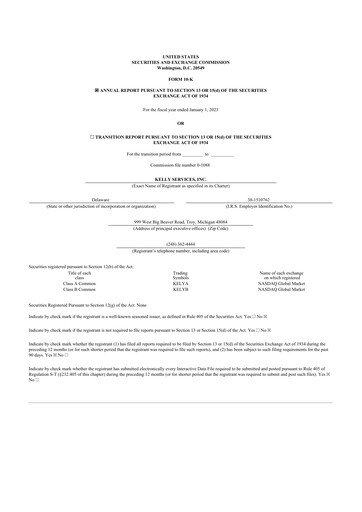 Thumbnail Kelly Services
 10-K Annual Report 2022