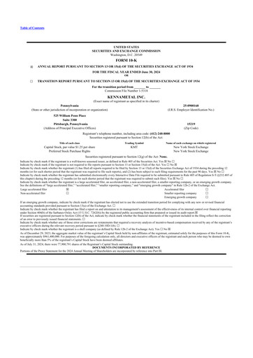 Thumbnail Kennametal 10-K Annual Report 2024