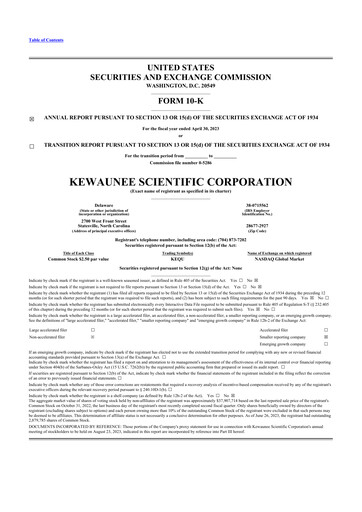 Thumbnail Kewaunee Scientific Corporation 10-K Annual Report 2023