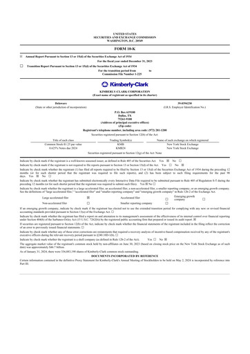 Thumbnail Kimberly-Clark 10-K Annual Report 2023