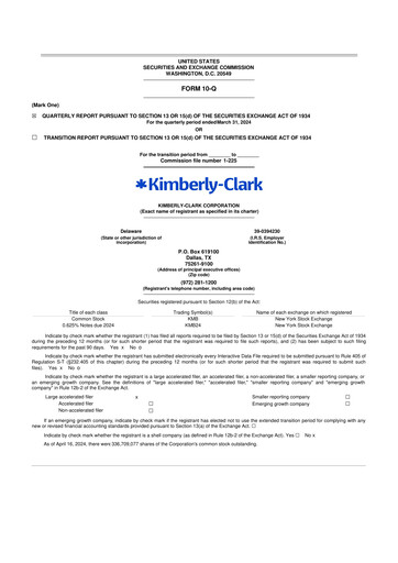 Thumbnail Kimberly-Clark 10-Q Quarterly Report FY2024 