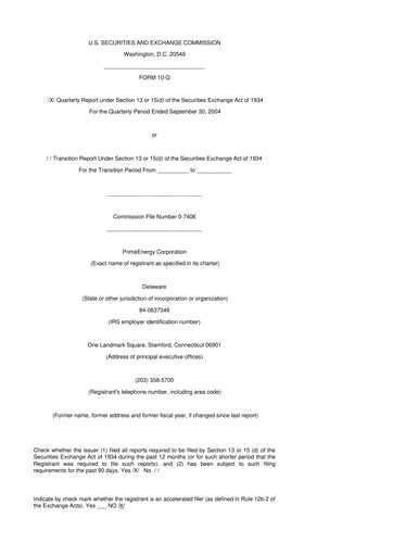 Thumbnail PrimeEnergy Resources 10-Q Quarterly Report FY 