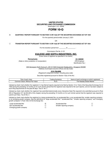 Thumbnail Kulicke and Soffa Industries 10-Q Quarterly Report FY2021 