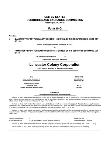 Thumbnail The Marzetti Company 10-Q Quarterly Report FY2014 