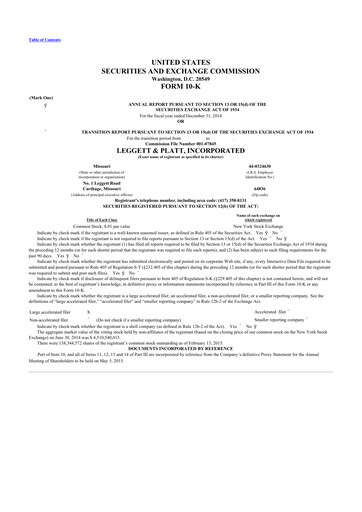 Thumbnail Leggett & Platt

 10-K Annual Report 2014