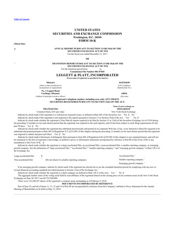 Thumbnail Leggett & Platt

 10-K Annual Report 2017