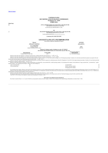 Thumbnail Leggett & Platt

 10-K Annual Report 2021