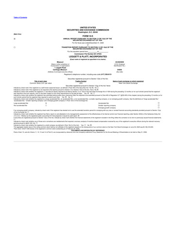 Miniature Leggett & Platt

 10-K Rapport annuel 2025