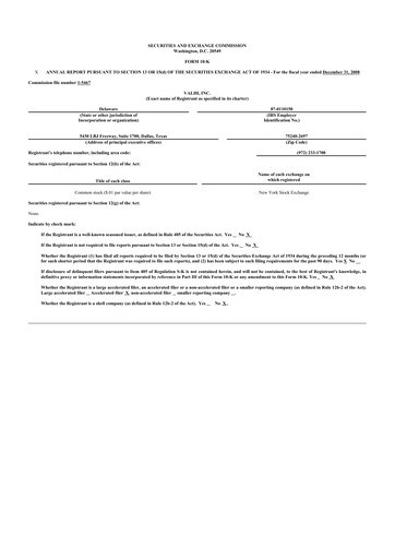 Thumbnail Valhi 10-K Annual Report 