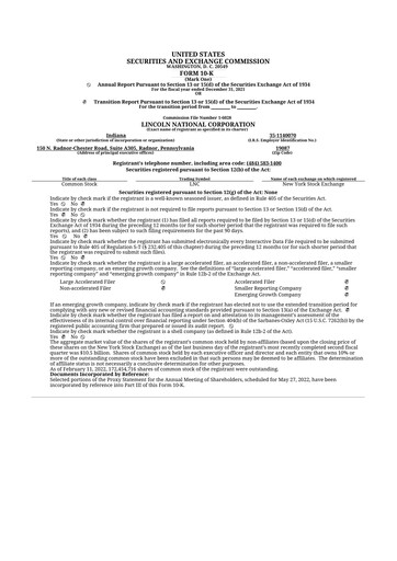 Thumbnail Lincoln National Corporation 10-K Annual Report 2021