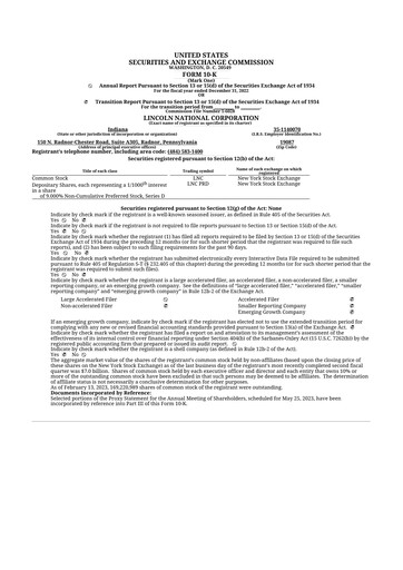 Thumbnail Lincoln National Corporation 10-K Annual Report 2022