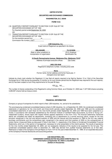 Thumbnail LSB Industries 10-Q Quarterly Report FY 