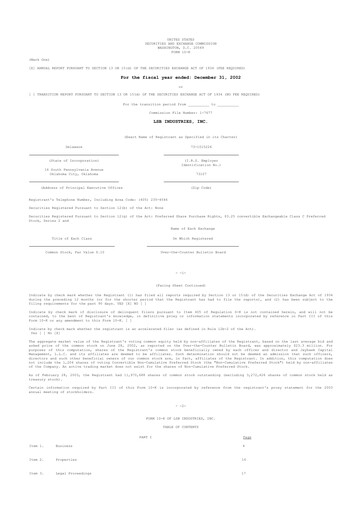 Thumbnail LSB Industries 10-K Annual Report 