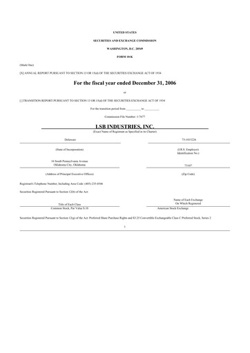 Thumbnail LSB Industries 10-K Annual Report 
