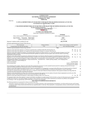 Thumbnail CVS Health 10-K Annual Report 2024