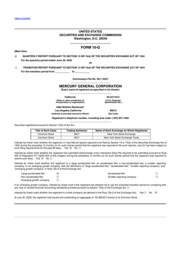 Thumbnail Mercury General
 10-Q Quarterly Report FY2026 