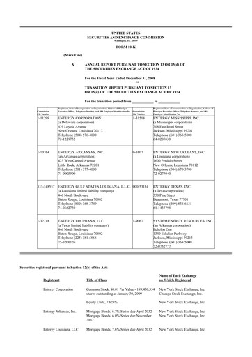 Thumbnail Entergy 10-K Annual Report 