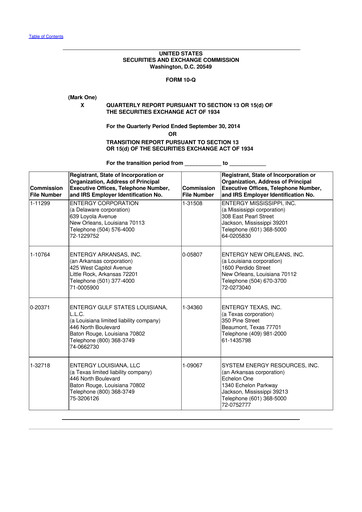 Thumbnail Entergy 10-Q Quarterly Report FY2014 