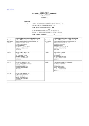 Thumbnail Entergy 10-K Annual Report 2015